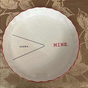 Red and White Pie Plate